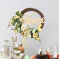 thumbnail image 4 of Easter Rabbit Wreath Decoration,Rattan Bunny Wreath Rabbit Plant Garland for Front Door,Plant Bunny Egg Wreath for Home Decor and Outdoor, 4 of 6