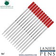 thumbnail image 1 of Lanier Combo Pack - 12 Pack - Monteverde Soft Roll Ballpoint C13 Paste Ink Refill Compatible with most Cross Style Ballpoint Pens - Red (Medium Tip 0.7mm), 1 of 3