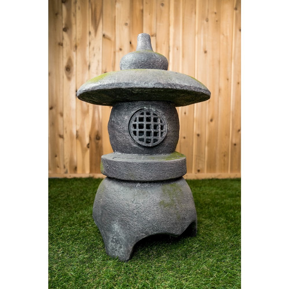 Hi-Line Gift Ltd. Grey Stone Pagoda Lantern