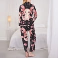 thumbnail image 3 of Pajama Sets for Women 2 Pcs, Cute Axolotl Flower Blossoms Button Down Long Sleeve Sleepwear Lounge PJ Sets, 3 of 6