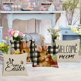 thumbnail image 2 of Easter Pillow Covers Spring Decoration for Home Happy Bunny Buffalo Plaid Throw Pillows Farmhouse Decor 18" x 18" 4 Pcs, 2 of 10