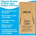 thumbnail image 4 of MEDca Stainless Steel Reusable Tongue Cleaner & Scraper Value Pack, 2 Pack, All Ages, Hypoallergenic, 4 of 9
