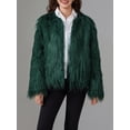 thumbnail image 3 of FOCUSNORM Women Faux Fur Coat Solid Color Open Front Long Sleeve Plus Size Jacket Warm Winter Outwear, 3 of 9