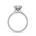 thumbnail image 4 of Solitaire Engagement Ring for Women | Center 7MM Round Cut Lab Created Moissanite Wedding Promise Rings in 10K Solid White Gold Jewelry Gift for Her, Ring Size 5.5, 4 of 6