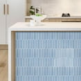 thumbnail image 4 of Thicker Blue Peel and Stick Backsplash - 10 pcs of 12" x 12" - 3D Adhesive Peel and Stick Tiles Backsplash for Kitchen, Bathroom, Removable, Waterproof, Vinyl Wall Tile, 4 of 6