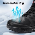 thumbnail image 4 of Larnmern Men's Shoes Arch Support Safety Boots Booties, Ankle-High, Round Toe, Black, 11 US Men, 4 of 7