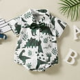 thumbnail image 2 of Angala Adorable Dinosaur Print Baby Bodysuit For Infant Boys Soft Romper Outfit Cozy Cute Boys And Girls Bodysuits 12-18 Months, 2 of 5