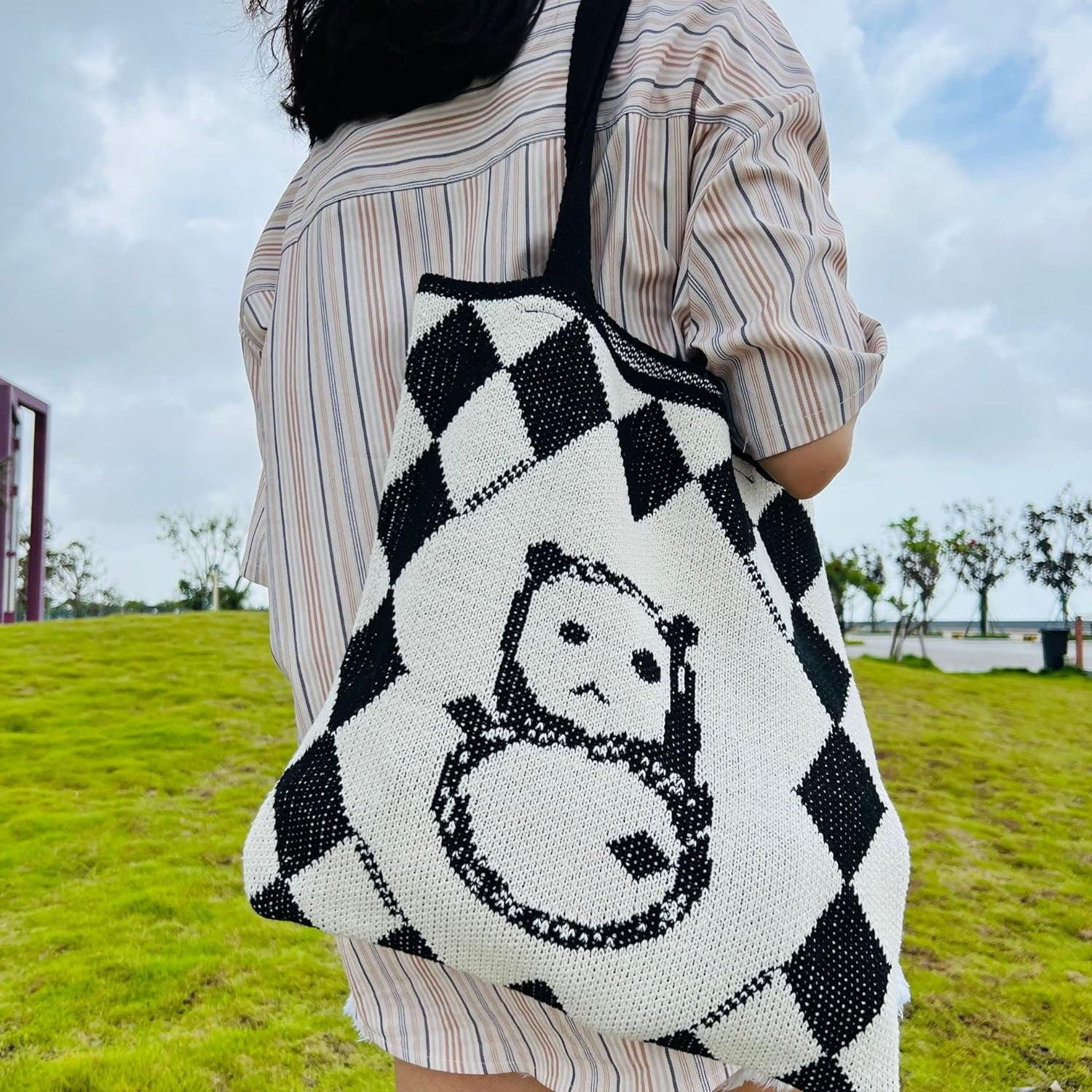Kukuzhu Crochet Tote Bag Aesthetic Tote Bag Aesthetic Y2k Tote Bag Aesthetic Y2k Cute Tote Bags Aesthetic