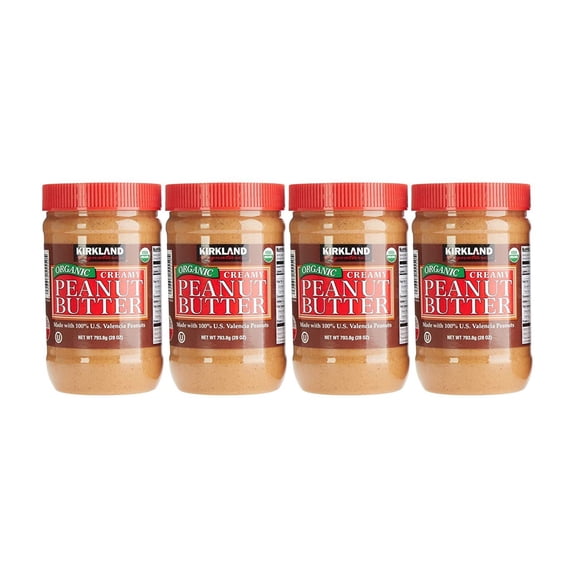 Product of Kirkland Signature Organic Creamy Peanut Butter, 28 oz 4 Pack