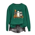thumbnail image 5 of VKOYWKM Casual Sweatshirt for Women Halloween Ghost Pumpkin Graphic Oversized Sweatshirt Spooky Season Long Sleeve Crew Neck Sweatshirt Holiday Party Pullover, 5 of 6