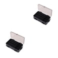 thumbnail image 2 of Injueey Caja de almacenamiento de herramientas de pesca ABS, reemplazo de Color sólido de doble cara, caja organizadora de señuelos de cebo Negro 2Conjunto, 2 of 6