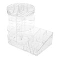 thumbnail image 2 of Organizador de maquillaje giratorio Yinane 360 transparente gran capacidad, 2 of 8