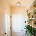 thumbnail image 5 of FSLiving No Wiring Needed Gold Crystal Lamp, Semi Flush Mount Light Fixture Modern Design Small Chandelier Decoration for Hallway Dining Room Corridor Foyer, 5 of 6