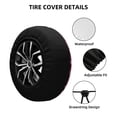 thumbnail image 2 of Goofa Orchids Flowers Pattern Universal Tire Cover for Jeep, SUV, Truck, and Trailer – Waterproof, UV-Resistant,Easy to Install, Fits 14"-17" Tires-17 inch, 2 of 6
