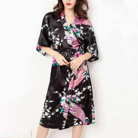 

Women Satin Silk Nightdress Lingerie Sleepwear BathRobe Bridesmaid Wedding Robes