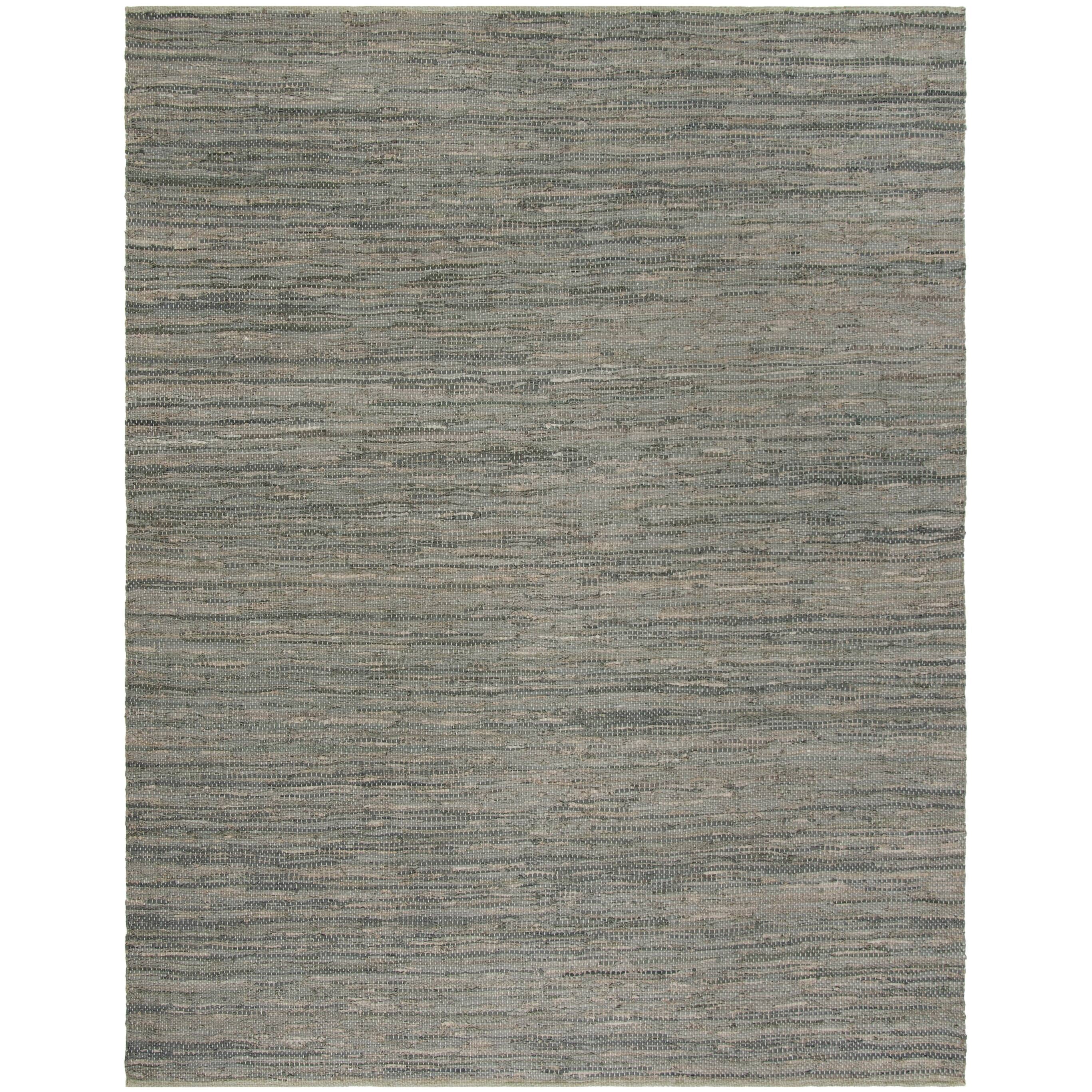 SAFAVIEH Vintage Leather Deemer Braided Abstract Area Rug, Grey, 8' x 10'