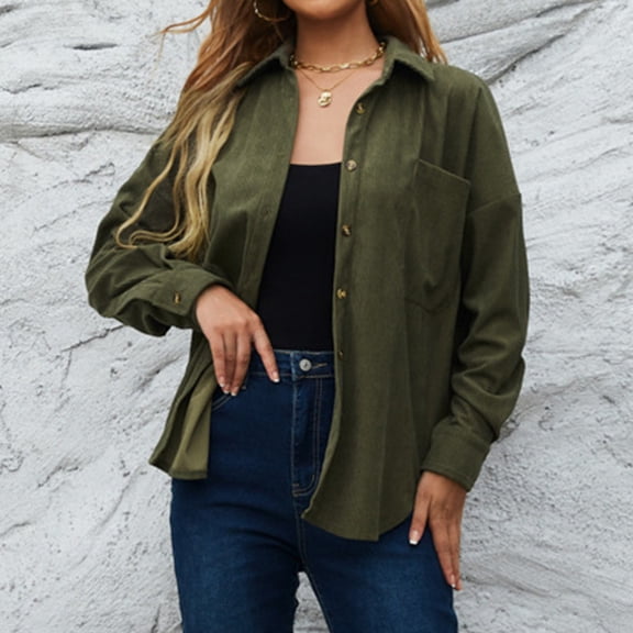 Vedolay Womens Denim Jackets Jean Jacket for Women Fashion Casual Long Sleeve Button Down Coat,AG L