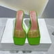 thumbnail image 3 of Square head wine glass with open-toed sandals summer beach high-heeled slippers pvc transparent thick-heeled simple sandals, 3 of 5