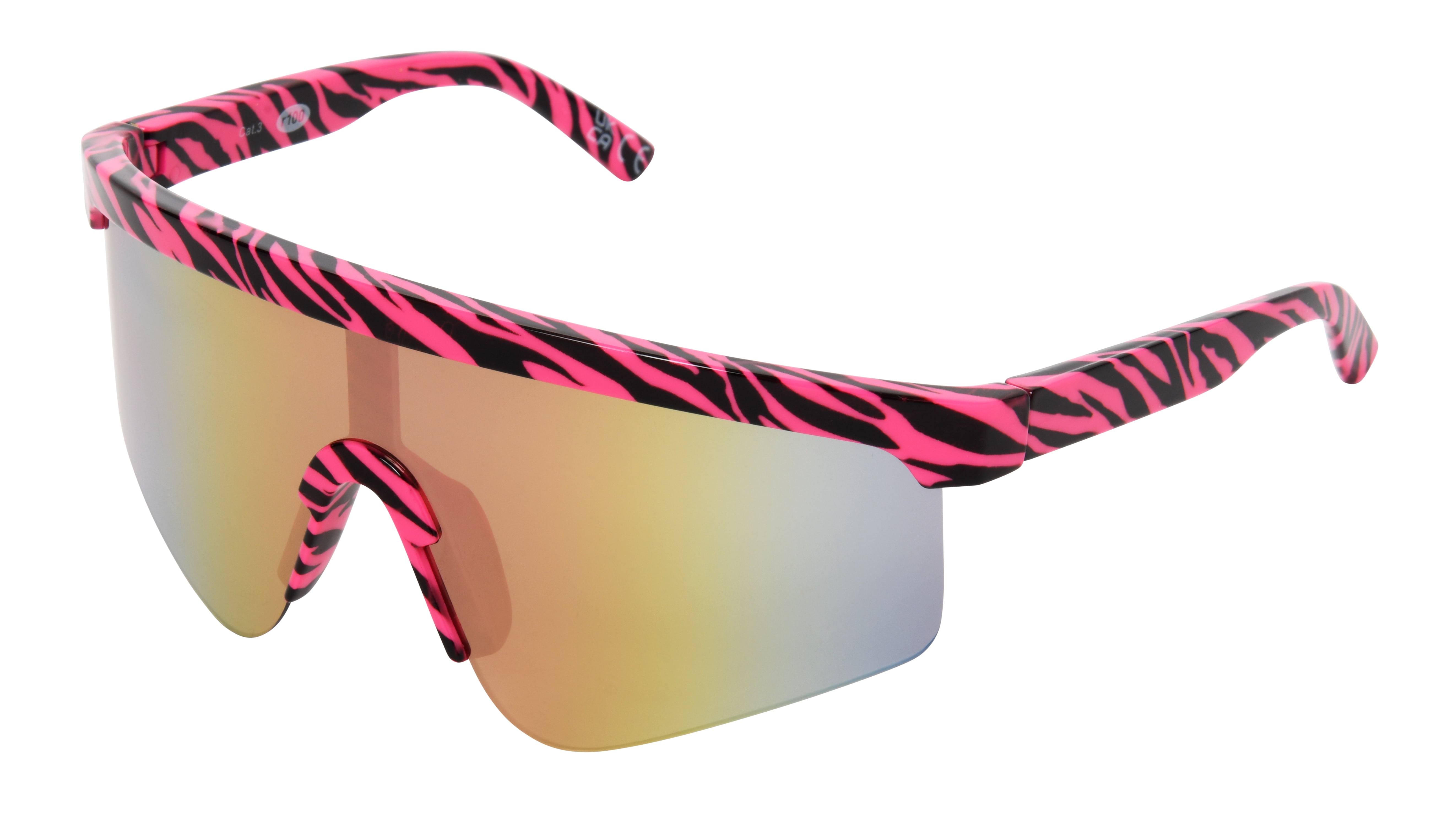 Foster Grant Cali Blue Trend Men's Shield Sunglasses, Zebra Print