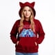 thumbnail image 3 of Pop cazadora para niña Demon Hunters Women's Fashion Cat-Ear Crop Top Hooded Sweatshirt （Red）, 3 of 4