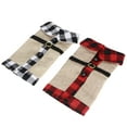 thumbnail image 2 of 2 Piece Set Lapel Wine Bottle Cover-New Linen Check Pattern Christmas Party Decorations, 2 of 7