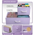 thumbnail image 5 of Sorbus Chest of 8 Drawers Dresser for Nursery & Children's Rooms, Wood Top, Fabric Drawers - Purple, 5 of 7