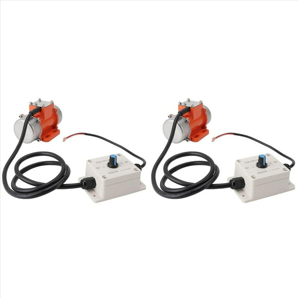 2X Motor de Vibración de 12 V, Aleación de Aluminio, 4000 RPM, Velocidad Ajustable, CC Sin Escobillas, Vibrador de Hormigón para Equipos (15 W)