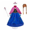 thumbnail image 2 of Disfraz de princesa para niñas, vestido de Anna, disfraz de princesa Anna, vestidos de cuello alto de invierno para niñas, vestido de hada con capa 110 Gao Jinjia LED, 2 of 2