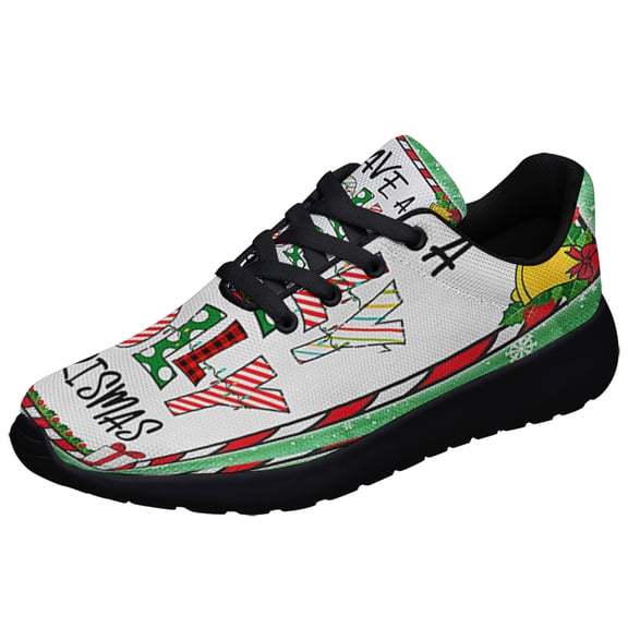 Have A Holly Jolly ChriStas Shoes Sneakers Black Size 3.5