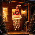 thumbnail image 4 of Lighted Santa Hat Hanging Chandelier, Pre Lit Christmas Santa Hat Decor with Warm LED Lights and Hanging Holiday Charms, Indoor Outdoor Covered Decor, 4 of 5