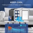 thumbnail image 5 of Mini Fridge Black, 4 Liter/6 Cans Skincare Fridge for Bedroom, 110V AC/12V DC Portable Thermoelectric Cooler and Warmer Small Refrigerators for Beauty & Makeup, Dorm Office and Car, 5 of 9