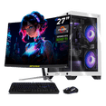 thumbnail image 1 of PC Gamer Completa con IA Xtreme PC Gaming NVIDIA GeForce RTX 5060 Ti AMD Ryzen 7 5700X 32GB SSD 1TB Monitor Curvo 27 180Hz Sistema Liquido WIFI Black/White gaming 1080p, estudios y multitarea, 1 of 6