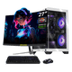 thumbnail image 1 of PC Gamer Completa con IA Xtreme PC Gaming NVIDIA GeForce RTX 5060 Ti AMD Ryzen 7 5700X 32GB SSD 1TB Monitor Curvo 27 180Hz Sistema Liquido WIFI Black/White gaming 1080p, estudios y multitarea, 1 of 6