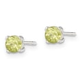 thumbnail image 2 of Primal Silver Sterling Silver Green Cubic Zirconia Post Earrings, 2 of 5