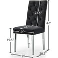 thumbnail image 3 of Meridian Furniture Juno 19.5"H Velvet Dining Chair in Black (Set of 2), 3 of 4