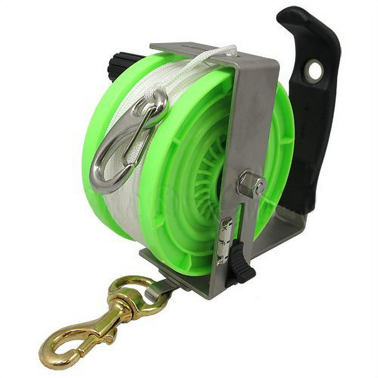Scuba Choice Diving Stainless Steel Heavy Duty Multi-Purpose Dive Reel  290ft (Green)