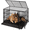 Black (with Flat Tube Base), variant on Waleaf 48 inch Heavy Duty Indestructible Dog Crate, Escape Proof Dog Cage with Enclosed Design, High Anxiety Dog Crate for Large Dogs, Lockable Wheels and Removable Trays, Large