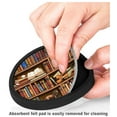 thumbnail image 3 of Silicone Non-Slip Drink Coasters with Removable Printed Absorbent Felt Pad - Set of 4 - Books In Library - Image by Dan Morris, 3 of 3