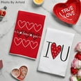 thumbnail image 3 of qefuia Red Hearts Love You Valentine''s Kitchen Towels Dish Towels, 18x26 Inch Anniversary Wedding Decoration Hand Towels Set of 4, 3 of 6
