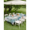 thumbnail image 4 of Outdoor Tablecloth with Umbrella Hole for Patio/Picnic/Party/Camping, Teal Jellyfish Coastal Waterproof Table Cloth Rectangle Table Cover Washable, Summer Beach Coral Nautical Ocean (60"x 84"), 4 of 8