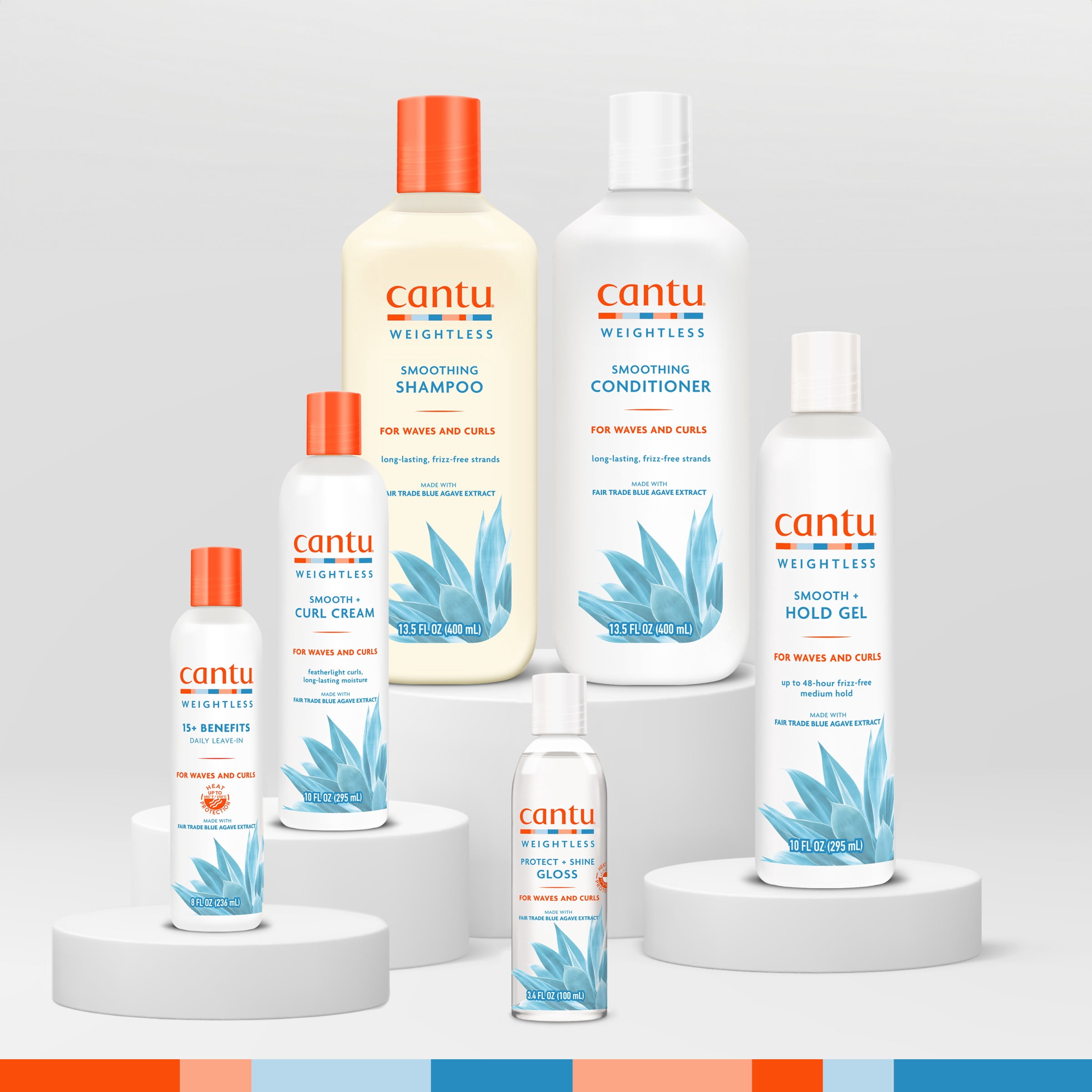 Cantu Weightless Daily Leave-in Conditioning Cream for Waves & Curls, 8 fl oz