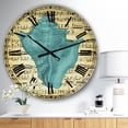 thumbnail image 2 of DesignArt Blue Sea 1 Large Wall Clock, 2 of 2
