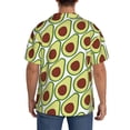 thumbnail image 5 of Vsdgher Avocado Print Men's Wrinkle Free Untucked Cuban Shirt Business Casual Button Down Shirts Short Sleeve Shirt, 5 of 7