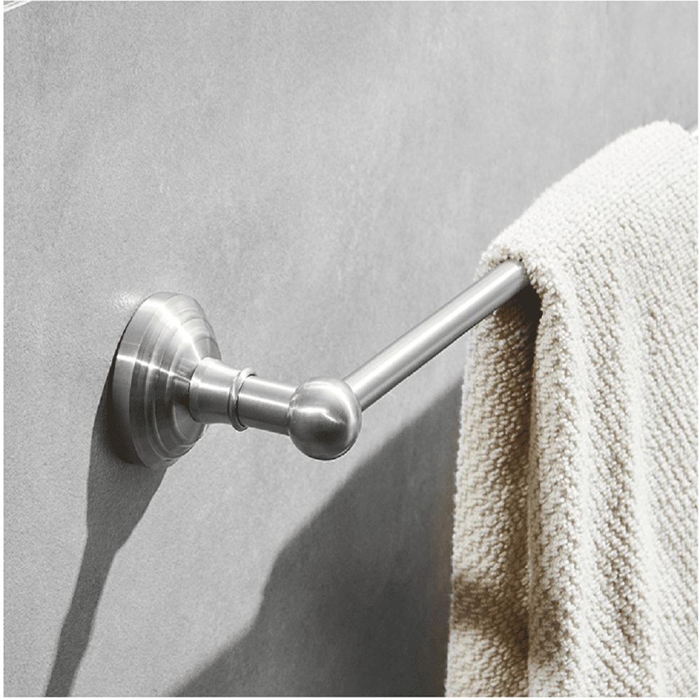 Stainless Steel 304 Bathroom Towel Rack Holder Wall Mount Brushed Nickel Hanger 
