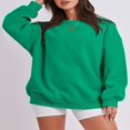 thumbnail image 3 of Women’s Oversized Sweatshirts Long Sleeve Solid Color Pullover Tops, 3 of 6