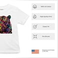 thumbnail image 4 of Tee Hunt Dean Russo Colorful Siberian Tiger Youth T-Shirt Wild Big Cat Kids, White, Medium, 4 of 5