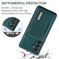 thumbnail image 3 of SaniMore Case for Samsung Galaxy A54 5G 6.4" 2023, Retro PU Leather Case Soft TPU Inner Detachable Magnetic Folding Card Pocket Flip Kickstand Anti-drop Shockproof Protectiive Cover, Green, 3 of 10