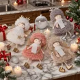 thumbnail image 5 of Christmas Angel Doll Hanging Ornament, 4 Pcs Cute Elk Plush Angel Ornaments for Christmas/Holiday/Party/Wedding, 5 of 5