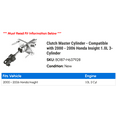 thumbnail image 2 of Clutch Master Cylinder - Compatible with 2000 - 2006 Honda Insight 1.0L 3-Cylinder 2001 2002 2003 2004 2005, 2 of 2