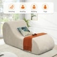 thumbnail image 6 of Rattaner Corduroy Chaise Lounge Chair Couch Indoor Boneless Oversized High-Density Sponge Soft Sofa for Yoga, Khaki, 6 of 8